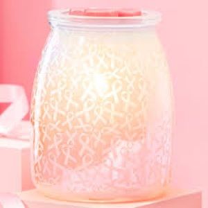 Elegant Pink Ribbon Candle Holder